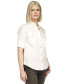 ფოტო #3 პროდუქტის MICHAEL Women's Poplin Tab-Sleeve Utility Top