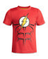 ფოტო #3 პროდუქტის Justice League Athletic Pullover T-Shirt and Mesh Shorts Outfit Set Toddler to Big Kid