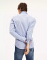 Tommy Jeans slim fit stretch shirt in blue BLAU, S - Chest 36 - фото #4