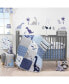 Roar Blue/Gray/White Dinosaur Baby Fitted Crib Sheet