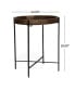 Фото #2 товара Modern Industrial Round End Table With Tray Top