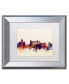 Фото #1 товара Michael Tompsett 'Rome Italy Skyline' Matted Framed Art - 11" x 14"