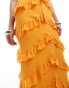 Фото #3 товара Pretty Lavish exclusive to ASOS Piper ruffle maxi dress in tangerine