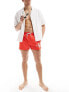 Calvin Klein monogram short drawstring swim short in red