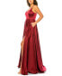 Фото #6 товара Juniors' V-Neck Satin Gown, Created for Macy's