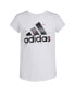 Футболка для девочек Adidas Big Girls Essential Белый, S - фото #1