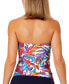 ფოტო #2 პროდუქტის Women's Twist-Front Bandeau Tankini Top