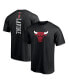 Фото #2 товара Men's Zach LaVine Black Chicago Bulls Playmaker Name and Number T-shirt