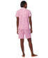 ფოტო #2 პროდუქტის Women's 2-Pc. Notched-Collar Bermuda Pajamas Set