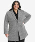 Plus Size Double D Topper Blazer Черный, 14W - фото #1