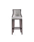 Fifth Avenue 19" L Beech Wood Faux Leather Upholstered Barstool