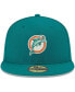 Фото #5 товара Men's Aqua Miami Dolphins Omaha Throwback 59FIFTY Fitted Hat