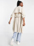 Фото #3 товара Stradivarius trench coat in light stone