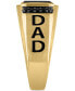 ფოტო #4 პროდუქტის Men's Onyx & Black Spinel DAD Ring, Created for Macy's