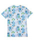 ფოტო #3 პროდუქტის Men's and Women's Light Lilo and Stitch Springtime Daisy Allover Print T-Shirt