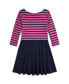 ფოტო #2 პროდუქტის Big Girls Striped Ponte Dress