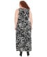 Фото #2 товара Plus Size Floral-Print Halter-Neck Maxi Dress