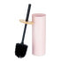 Фото #5 товара Щетка для унитаза Розовый Металл Бамбук Пластик 9,5 X 27 X 9,5 cm (6 штук)