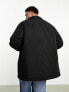 Фото #3 товара ASOS DESIGN oversized nylon shacket in black