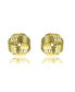 Фото #1 товара 14K Gold Plated Twisted Button Stud Earrings