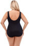 Miraclesuit 278196 Women Plus Size Tummy Control One Piece Swimsuit, Black, 16W