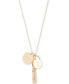 Фото #1 товара Lauren Ralph Lauren gold-Tone Script Charm Pendant Necklace, 24" + 3" extender