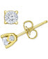 ფოტო #1 პროდუქტის Diamond Stud Earrings (3/8 ct. t.w.) in 14k White, Yellow, or Rose Gold