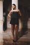 Фото #2 товара Атласное мини-платье с объемным бантом ZARA