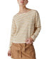 ფოტო #3 პროდუქტის Women's Breton Striped Cotton Long-Sleeve T-Shirt
