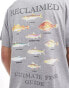 Reclaimed Vintage oversized t shirt with fish print in grey