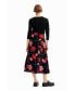 ფოტო #5 პროდუქტის Women's Floral wrap midi dress