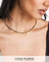 Фото #1 товара Luv AJ the classique 14k gold plated skinny curb chain necklace