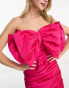 Forever New fallen shoulder bow mini dress in pink