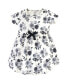 ფოტო #3 პროდუქტის Toddler Girls Organic Cotton Short-Sleeve Dresses 2pk, Black Floral