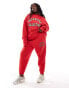 Фото #1 товара ASOS Weekend Collective Curve varsity oversized jogger in red