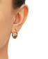 ფოტო #2 პროდუქტის Two-Tone Claddagh Hoop Earrings in 14k Gold & White Rhodium-Plate