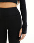 Фото #10 товара ASOS 4505 active fine rib kick flare leggings in black