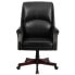 Фото #3 товара High Back Pillow Back Black Leather Executive Swivel Chair With Arms