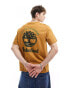 Timberland large logo backprint t-shirt in wheat