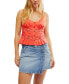 ფოტო #1 პროდუქტის Women's Kianna Eyelet Lace Pintuck Sleeveless Cotton Top