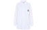 MLB 纽约洋基队 前袋徽标刺绣长袖衬衫 男女同款 白色 / Футболка MLB 31WS01011-50W