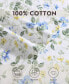 Meadow Floral Cotton Sateen 4-Pc. Sheet Set, Queen