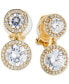 Фото #1 товара Cubic Zirconia Round Halo Drop Clip-On Earrings