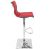 Masters Adjustable Barstool with Swivel in Faux Leather