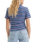 Фото #2 товара Women's Suki Cotton Stripe-Print Button-Front Polo Shirt