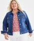 Фото #2 товара Plus Size Classic Denim Jacket, Created for Macy's