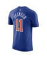 Фото #3 товара Men's Jalen Brunson Blue New York Knicks Icon Edition Name Number T-Shirt