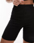 Фото #3 товара Topshop skinny rib legging short in black