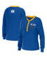 ფოტო #1 პროდუქტის Women's Blue St. Louis Blues Waffle Henley Long Sleeve T-shirt