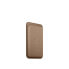 Apple iPhone Feingewebe Wallet mit Magsafe"Taupe iPhone 15 / 14 / 13 / 12